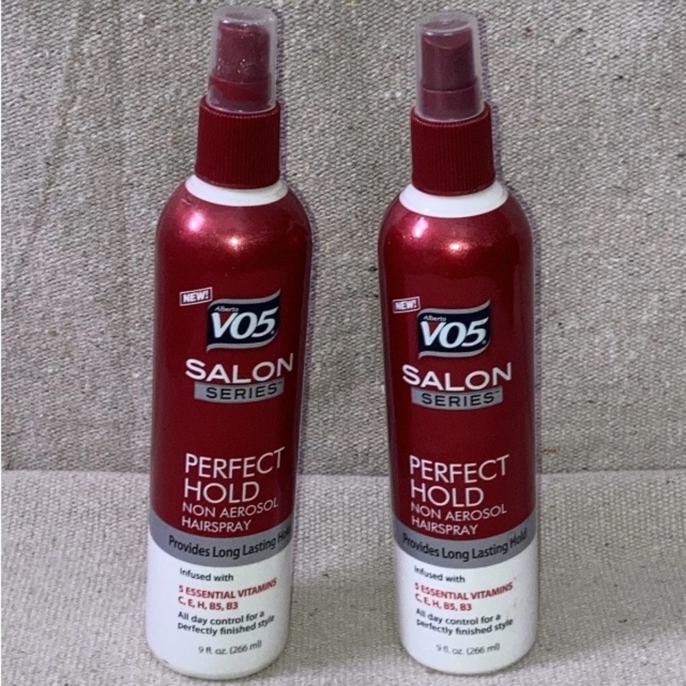 2 Pk Alberto VO5 Salon Series Perfect Hold Non Aerosol Vitamin B3 Hairspray 9oz.